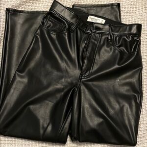 Abercrombie & Fitch Black Leather Pants